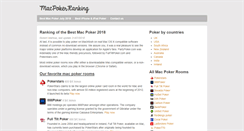 Desktop Screenshot of macpokerranking.com